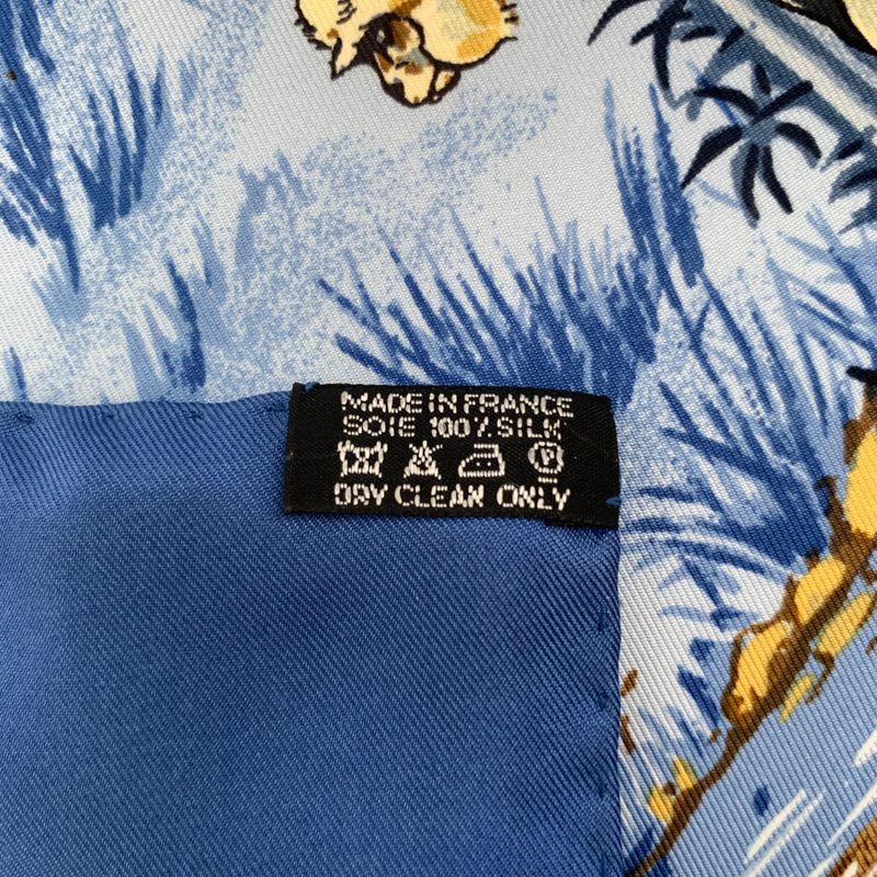 Hermes Carre 90 LA Treve DE L EAU Water Truce Scarf Silk Blue Multicolor