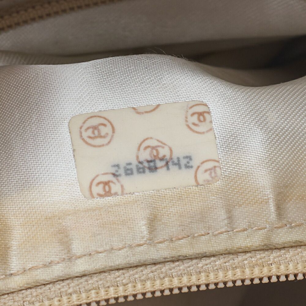 Chanel Matelasse Upper Coco Mark Shoulder Bag Caviar Skin Veige With Gold