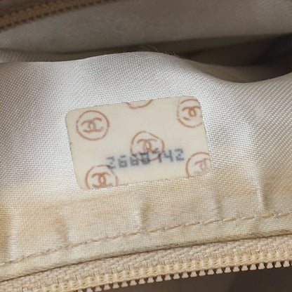 Chanel Matelasse Upper Coco Mark Shoulder Bag Caviar Skin Veige With Gold