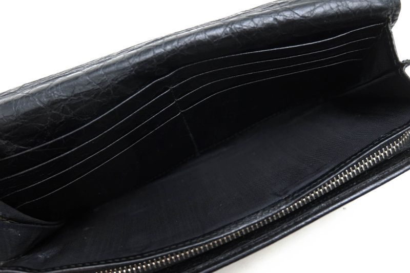 Balenciaga Wallet Men Leather Genuine Black 419806 1000 D 555583 with Coin