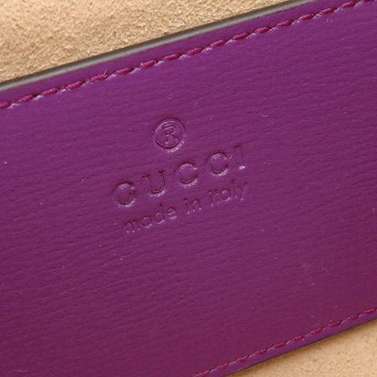 Gucci Shoulder Bag Horsebit Leather Purple Gold Hardware Chain Shoulder Sherry
