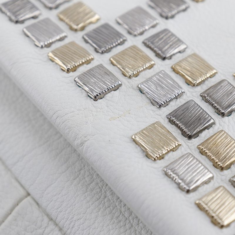 Chanel Chain Shoulder Coco Double Chain A46041 Lambskin White Ladies Shoulder