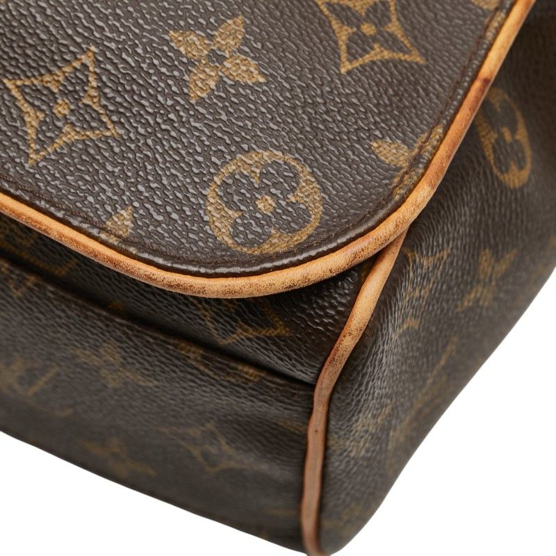 Louis Vuitton Monogram Abbess Crossbody Shoulder Bag M45257 Brown PVC Leather