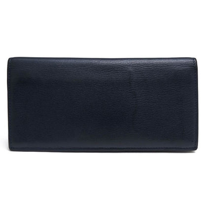 Dior Homme Long Wallet Men Leather Navy Blue CD Logo with Coin — view 2