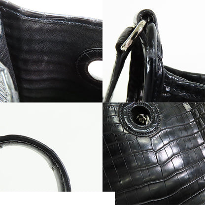 Hermes Vespa TPM Black Silver Niloticus Shoulder Bag — view 8
