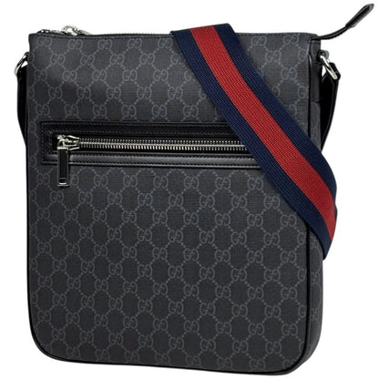 Gucci GG Pattern Shoulder Bag Crossbody Sherry Line Web Supreme Black