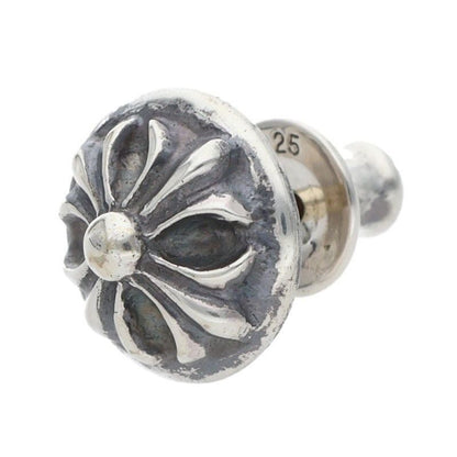 Chrome Hearts Stud Crsbll Cross Ball Silver Earrings