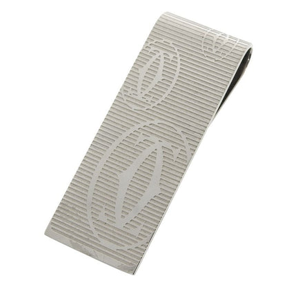 Cartier Happy Birthday 2 C Decor Logo Engraved Bill Clip Billfold Money
