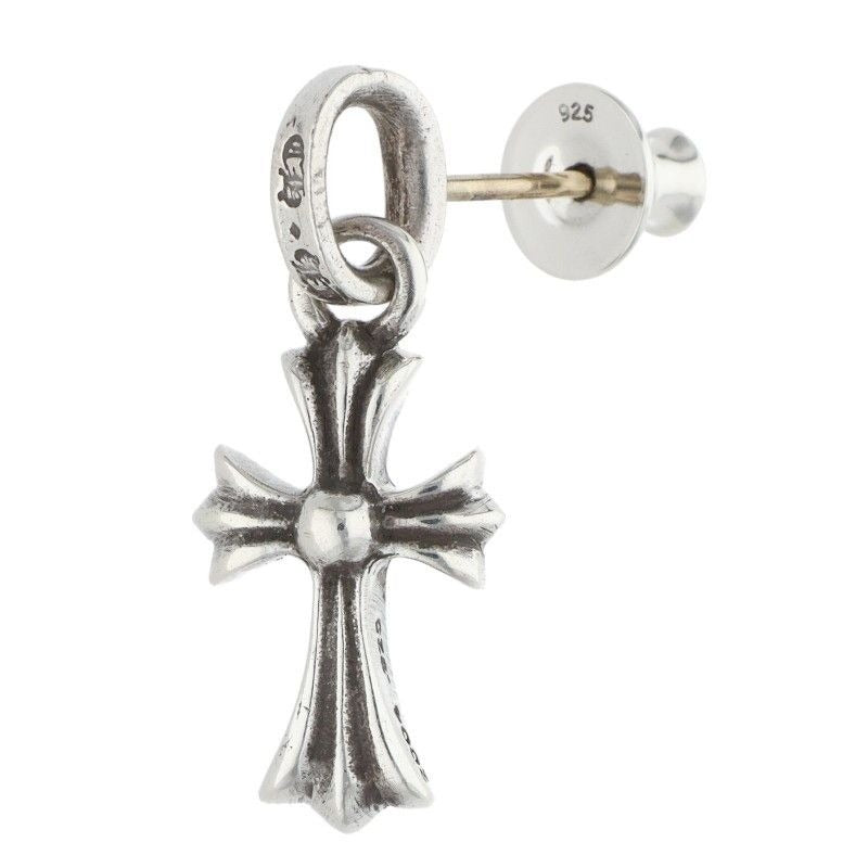 Chrome Hearts Bby Pprchn Baby Fat Drop Silver Earrings