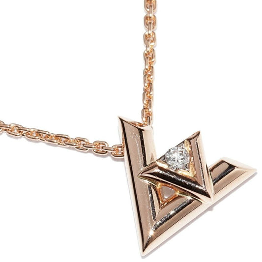 Louis Vuitton Pendant Necklace 18K Pink Gold Diamond 1