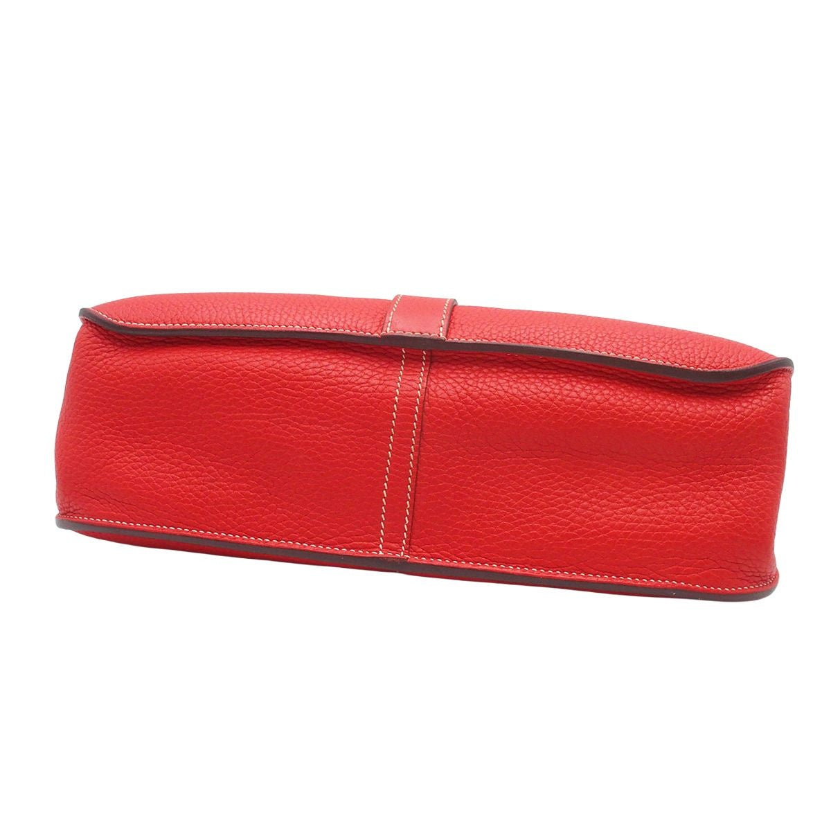 Hermes Halzan 31 Rouge Tomato Silver Taurillon Clemence 2-Way Shoulder Bag — view 4