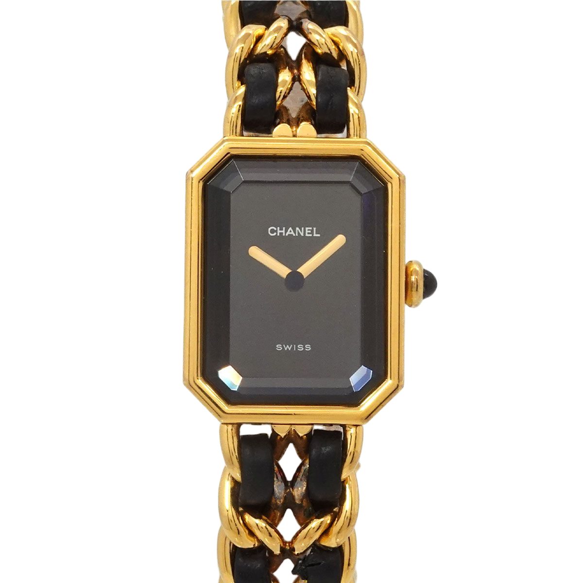 Chanel Premiere L Vintage Watch Black Gold