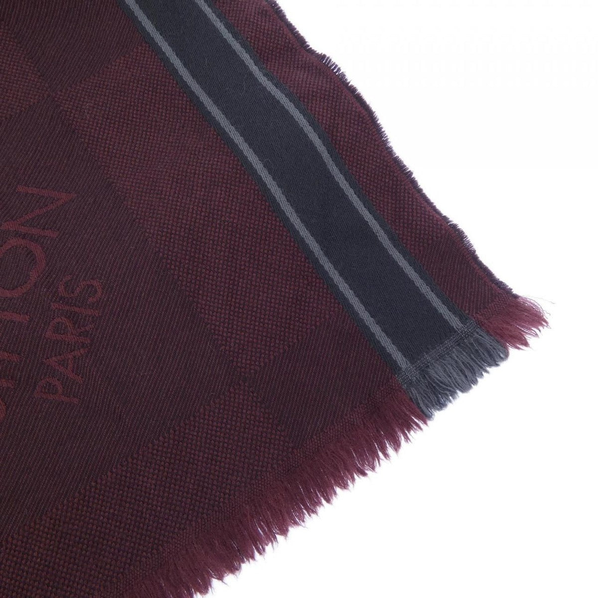 Louis Vuitton Scarf Black Gray Red — view 2