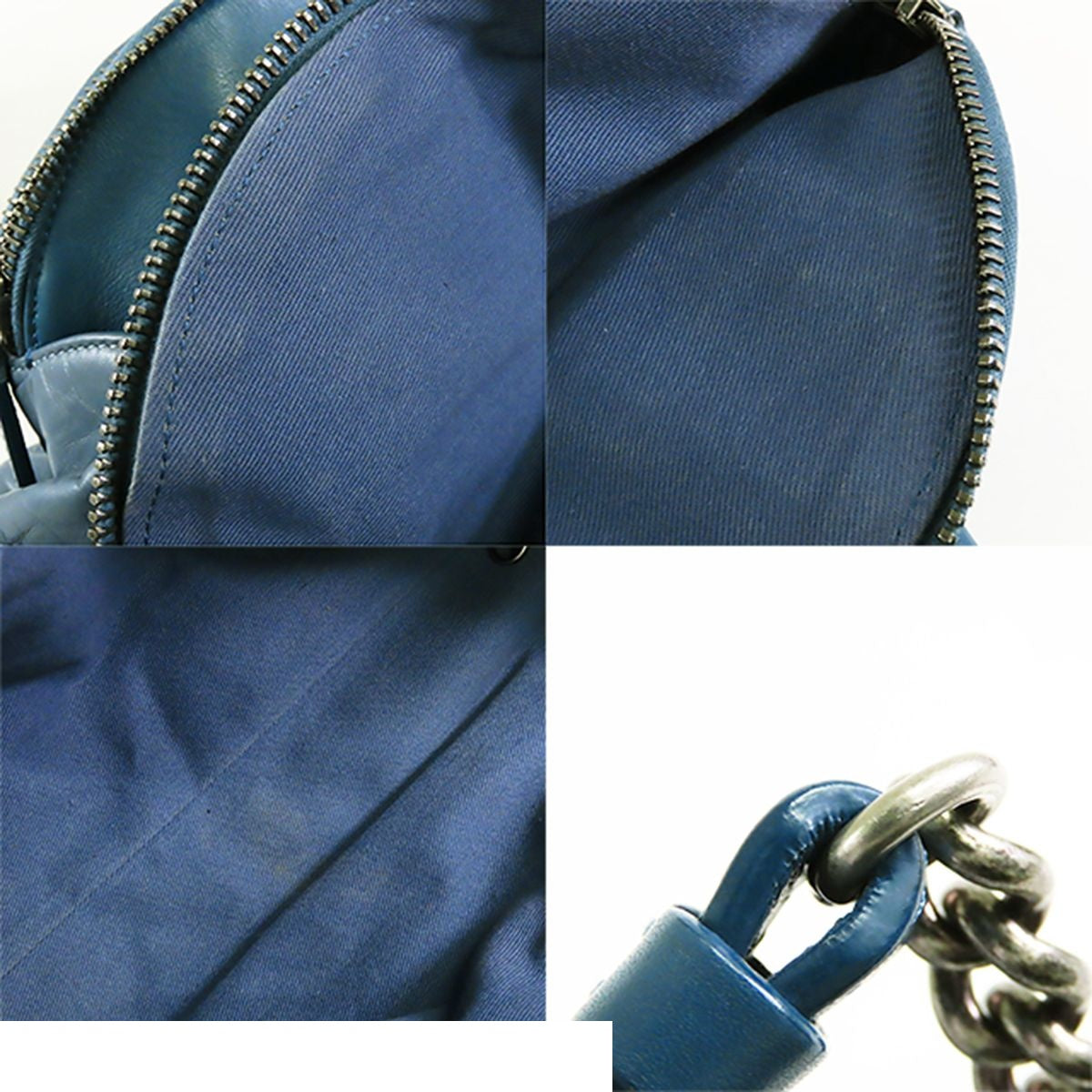 Chanel Bowling Bag Pale Blue Silver Calfskin 2-Way — view 8