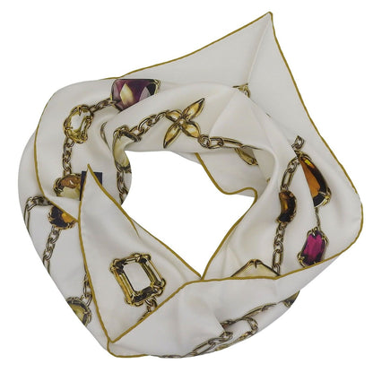 Louis Vuitton Heirloom Monogram Triangle Silk Scarf White 90 — view 3
