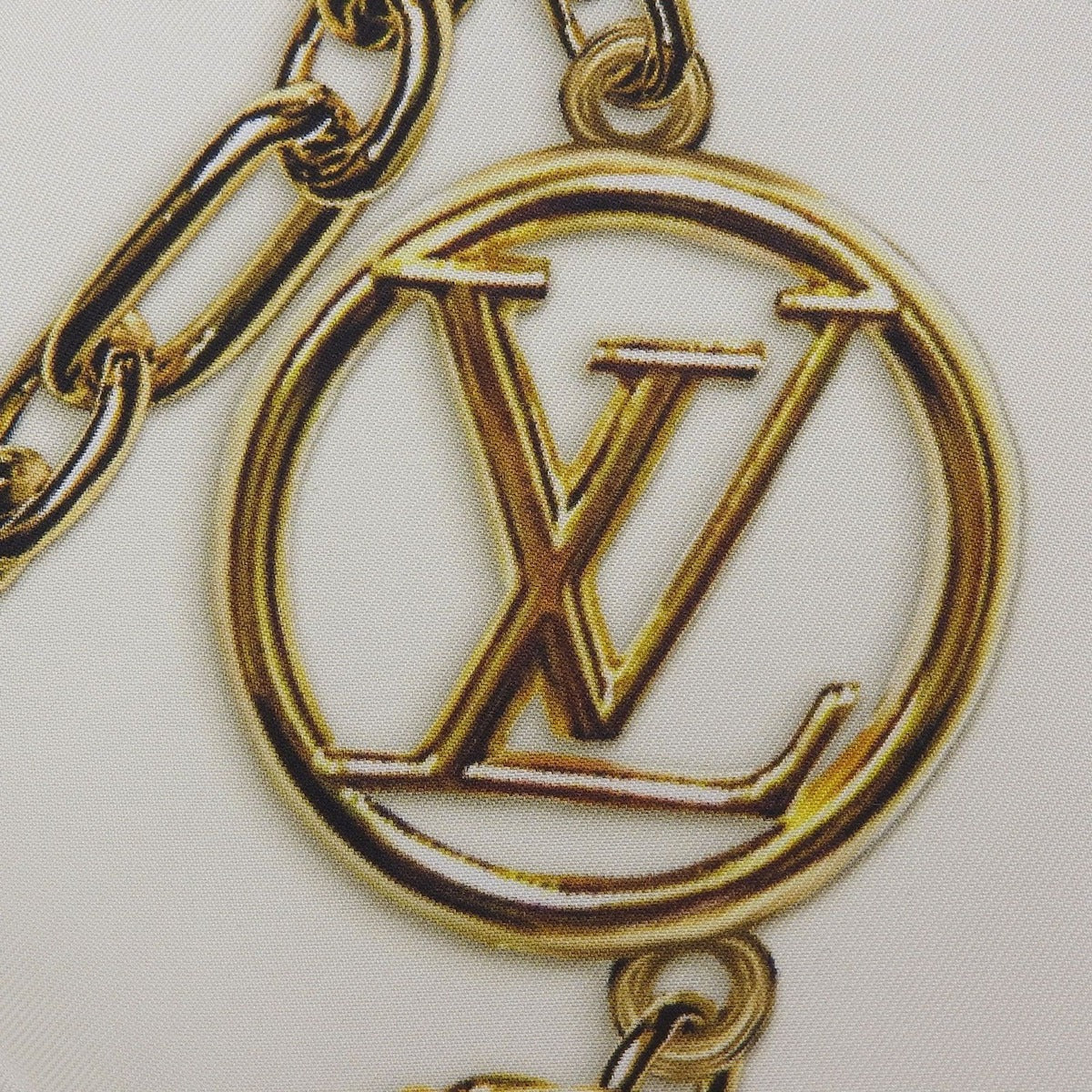 Louis Vuitton Heirloom Monogram Triangle Silk Scarf White 90 — view 6