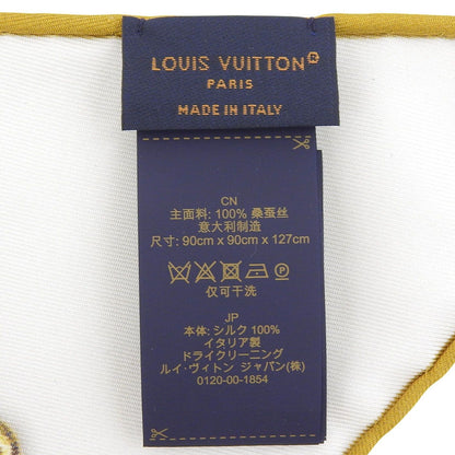 Louis Vuitton Heirloom Monogram Triangle Silk Scarf White 90 — view 7