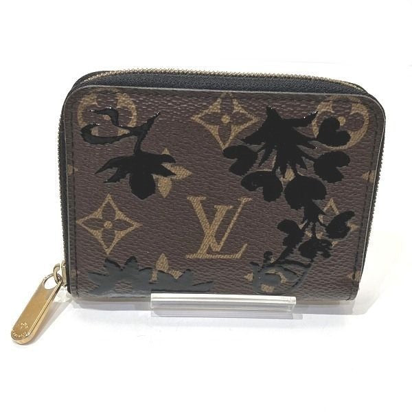 Louis Vuitton Monogram Blossom Zippy Coin Purse Black Brown