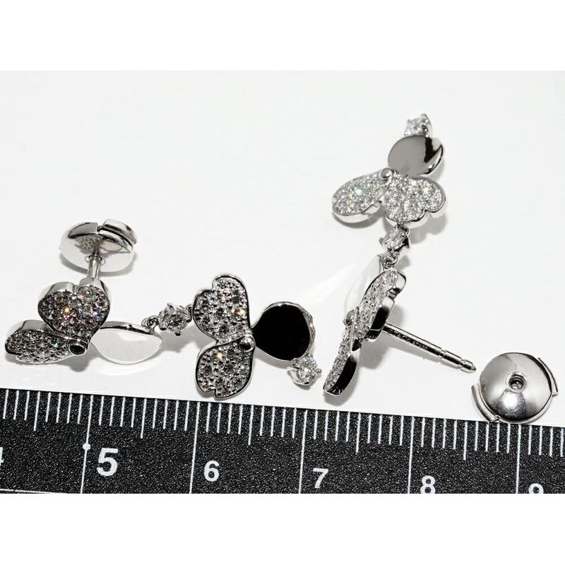 Tiffany & Co Earrings Pt950 Diamond 98 P Paper Flower — view 4