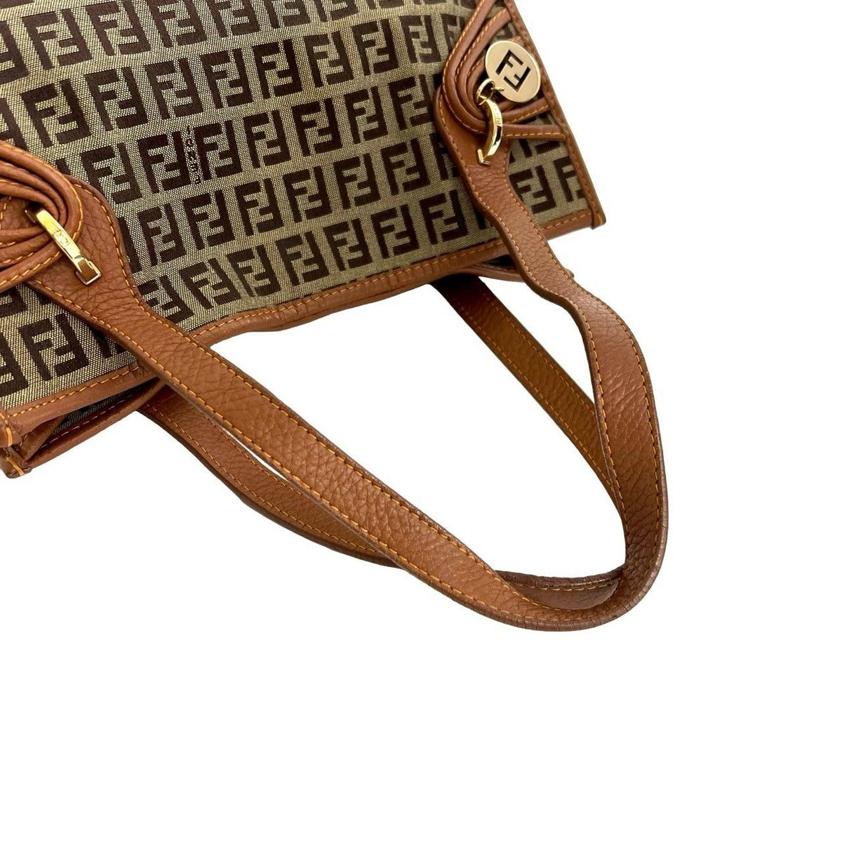 Fendi Zucchino FF Pattern Logo Canvas Leather — view 4