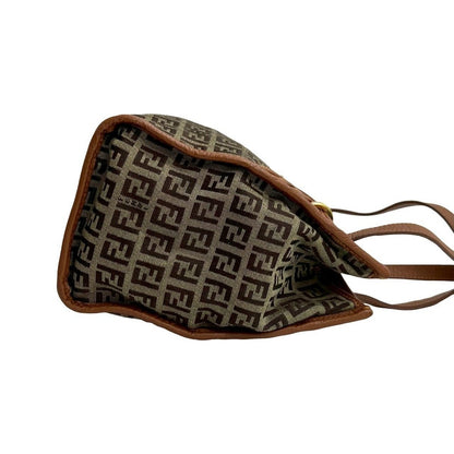 Fendi Zucchino FF Pattern Logo Canvas Leather — view 6