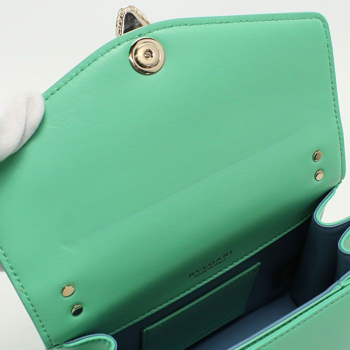 Bvlgari Bulgari 2WAY Serpenti Forever Crossbody Shoulder Bag Calf Womens