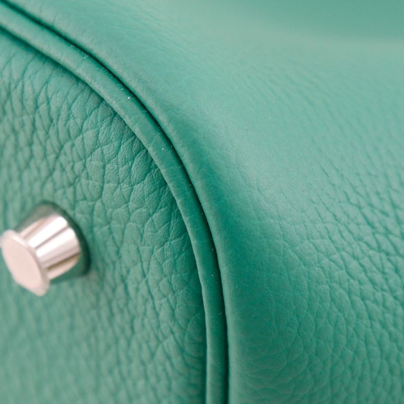 Hermes Picotin Lock 22mm (0.87in) X Taurillon Maurice Veilgate Green U Ladies