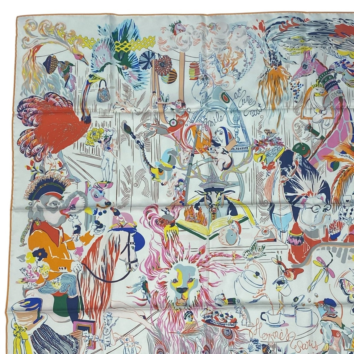 Hermes Silk Carre 90 Emile Et Une Nuit Emile's Night Scarf — view 2
