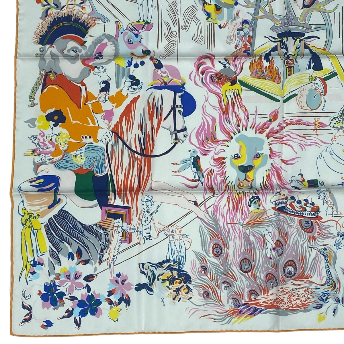 Hermes Silk Carre 90 Emile Et Une Nuit Emile's Night Scarf — view 4