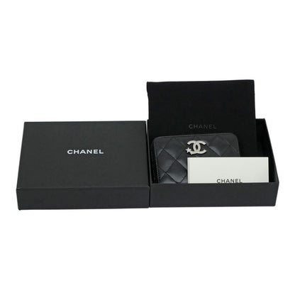 Chanel Compact Wallet Star Black Svhardware Ap3728 Coin Case