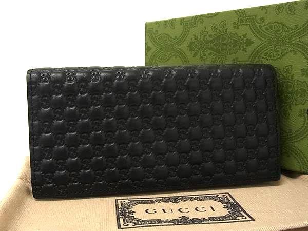 Gucci 307774 Guccissima Leather Foldable Long Wallet Dark Brown Ay8099