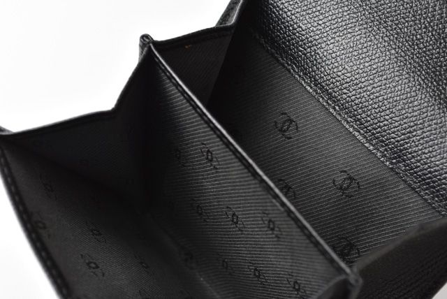 Chanel Foldable Wallet A20902 With Double Hooks Black