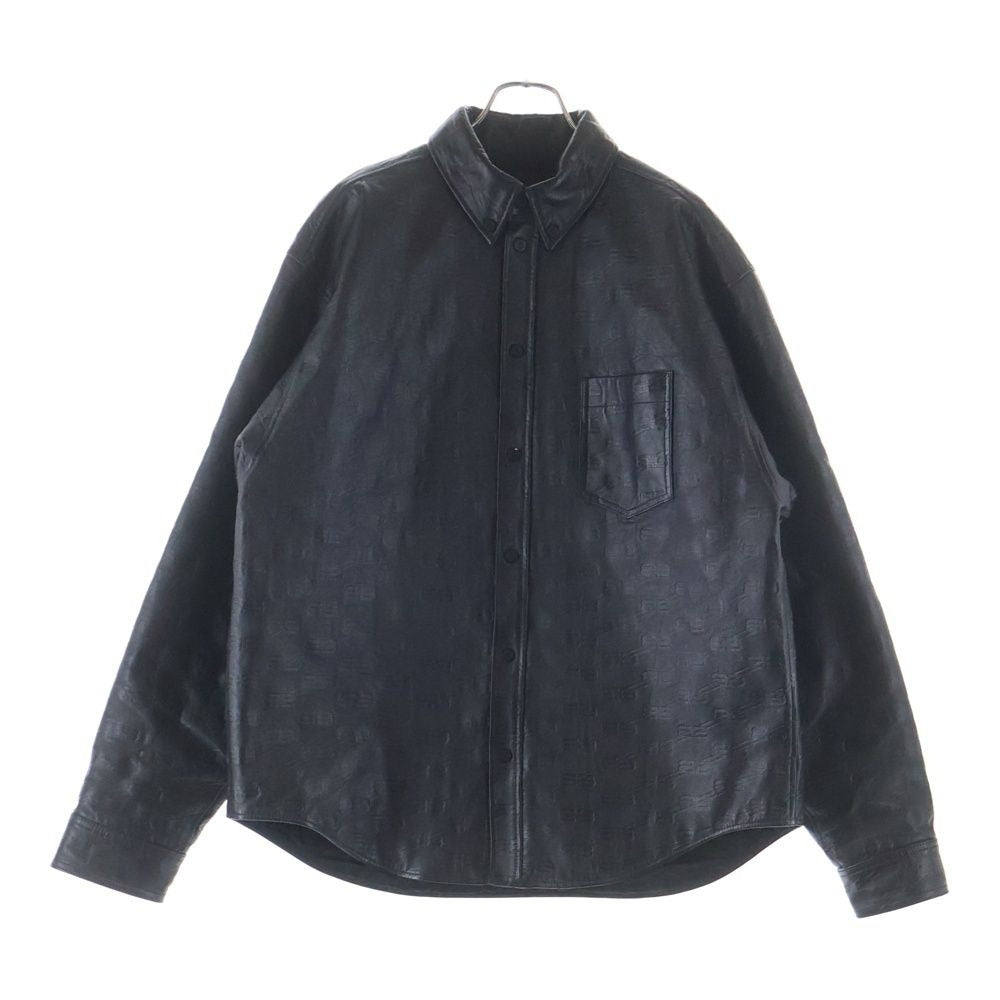 Balenciaga BB Monogram Leather Jacket Bbmonogram Black