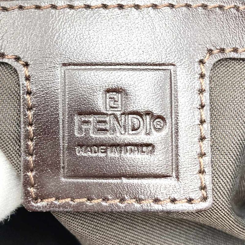 Fendi 222825566 Zucca Shoulder Bag Mamma Bucket Canvas Brown Women