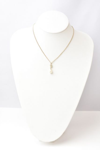 Chanel Necklace Pendant Chanel Coco Mark Pearl Motif Gold