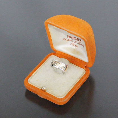 Hermes H Logo Ring No 8 18K SV 925 Special Price Inner Box E1736