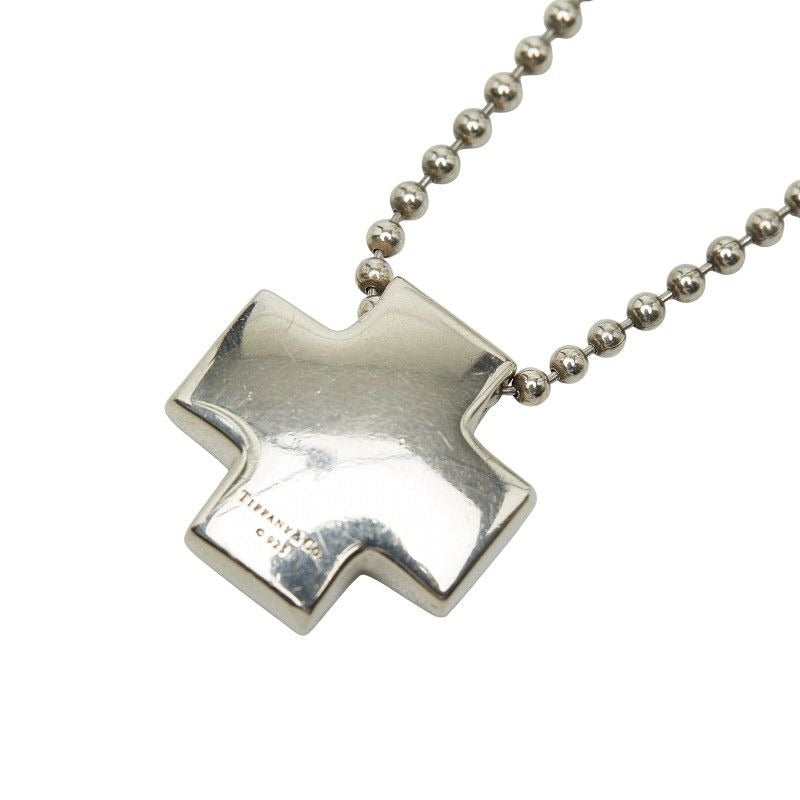 Tiffany & Co. Roman Cross Ball Chain Necklace Silver