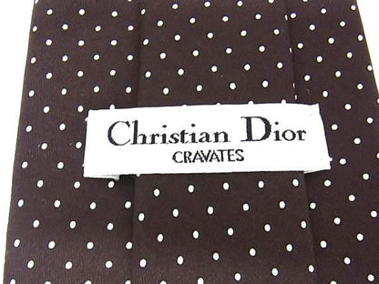 Christian Dior Dotted Tie Business Men's Brown Bi3168