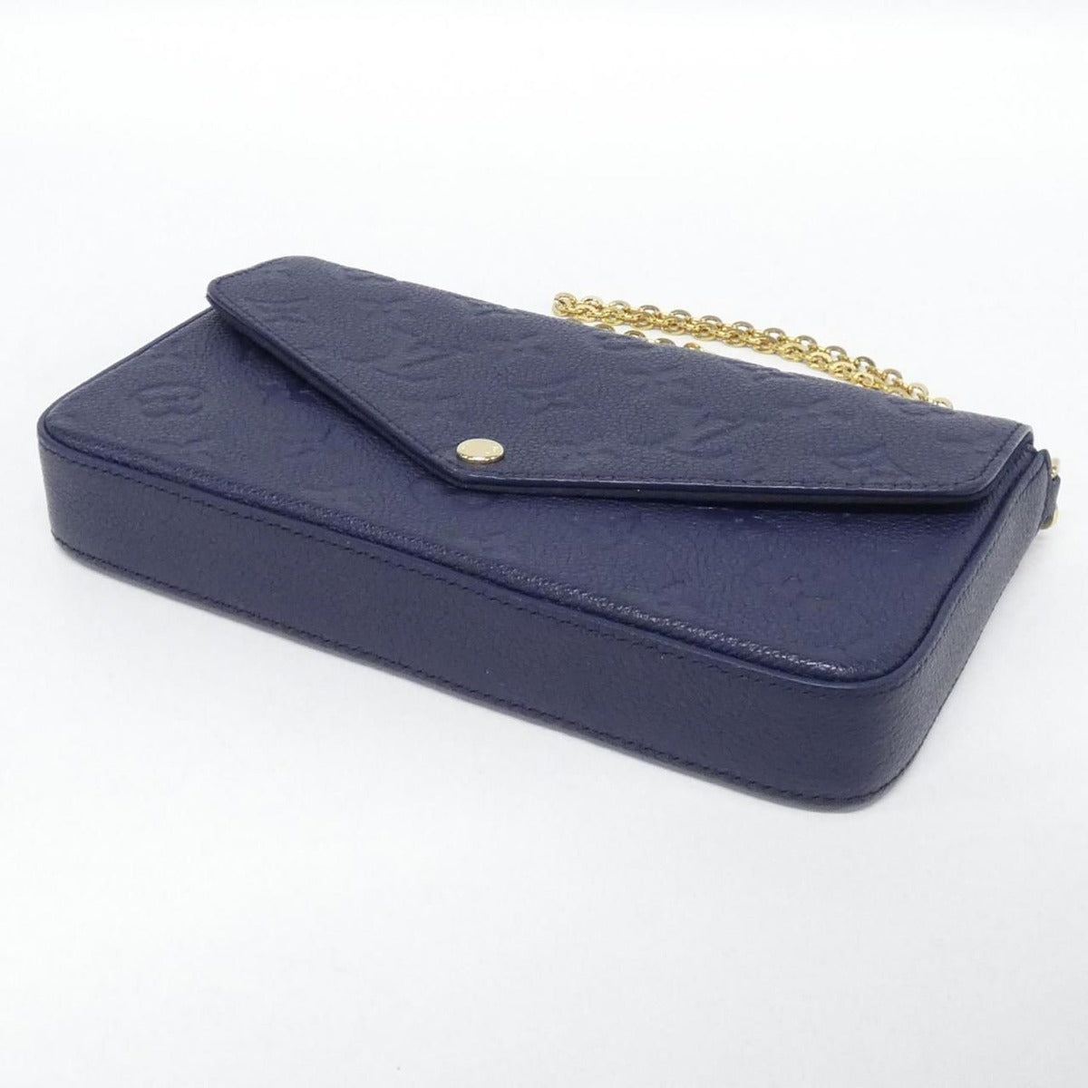 Louis Vuitton Monogram Empreinte Pochette Felicie Shoulder Bag Navy Blue — view 3
