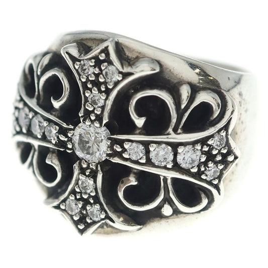 Chrome Hearts Keeper P Dmnd Pave Diamond Silver Ring