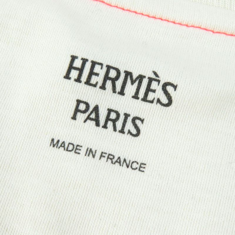 Hermes 22SS 2h4616dh Jungle Love 100% Cotton Short Sleeve T-shirt Light Beige