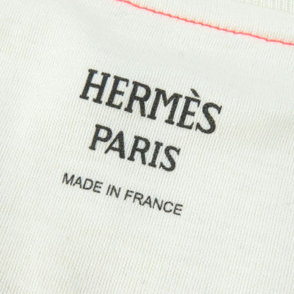 Hermes 22SS 2h4616dh Jungle Love 100% Cotton Short Sleeve T-shirt Light Beige