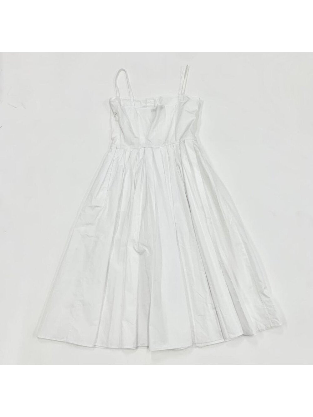 Prada Poplin Dress Cotton Triangle Logo White