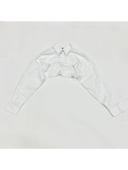 Prada Poplin Dress Cotton Triangle Logo White