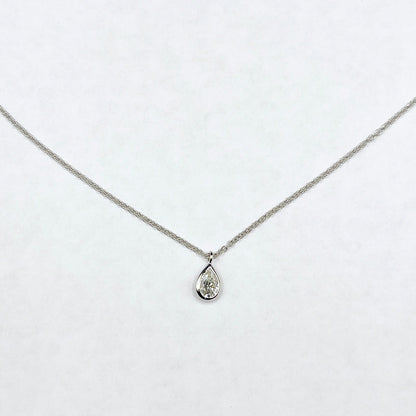 Tiffany & Co. by the Yard Pear Shape Diamond Platinum Necklace — view 7