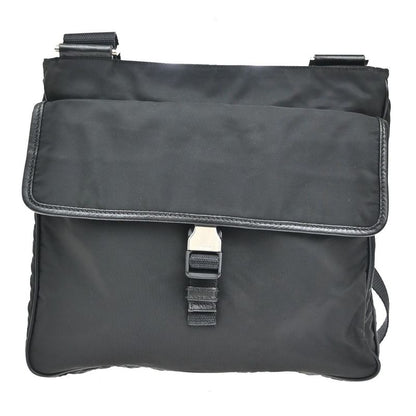 Prada Shoulder Bag Nylon Leather Black 87ka725