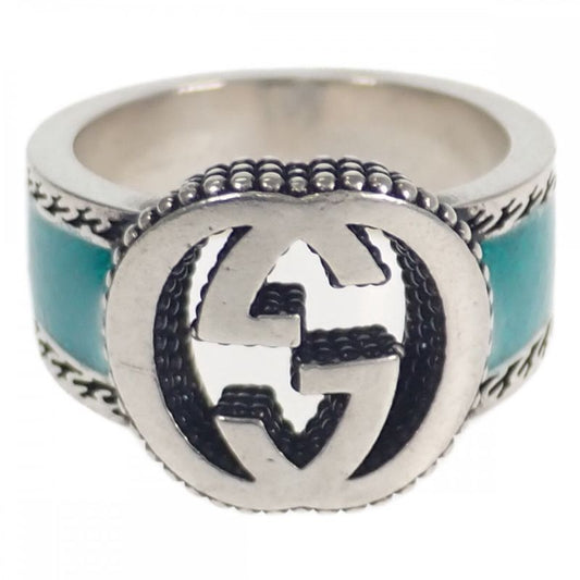 Gucci Interlocking G j8410 8136 Ring Silver 925 Turquoise