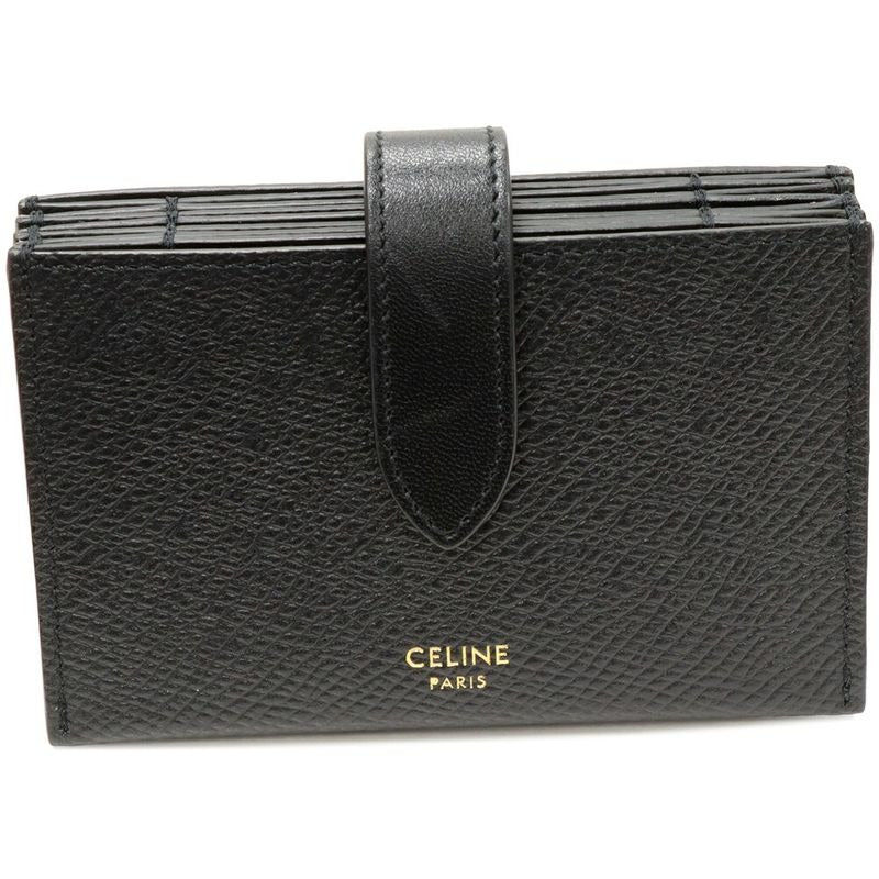 Celine Card Case Accordion Holder Calf Black 10 B693 bfp 38 no