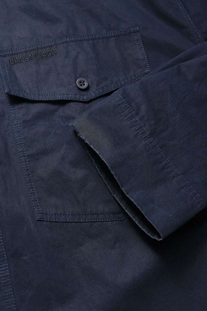 Balenciaga 21SS 658806 Tkm02 Oversized Cotton Long Sleeve Shirt Men XXS