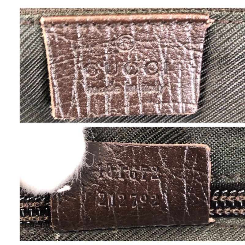 Gucci Brown Silver Hardware GG Supreme Canvas/leather 101672 Boston Bag